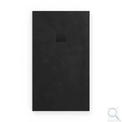Sprchová vanička obdélníková SAT Alek 140x80 cm litý mramor černá SATALEK14080 obr. 1