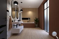 Plywood koupelna. 