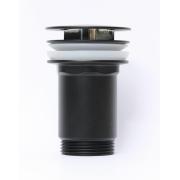Výpust umyvadlová průtočná Alcaplast 5/4" celokovová, velká zátka, černá A396Black. obr. 2&nbsp;