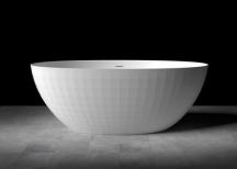 Volně stojící vana SAT Costa 167x83 cm litý mramor levá i pravá SATCO1670