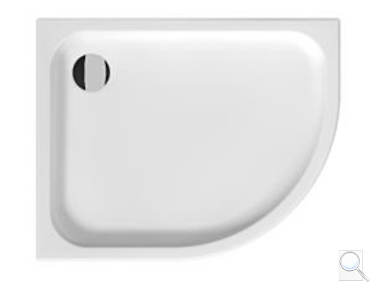 Sprchová vanička čtvrtkruhová Jika 100x80 cm keramika H8522100000001. obr. 1