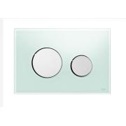 Ovládací tlačítko TECEloop sklo. sklo zelené, tlačítka lesklý chrom (kód: 9.240.653)&nbsp;