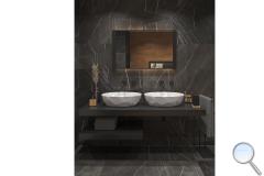 Koupelna Classen Ceramin. SIKO-koupelna-v-mramorovem-provedeni-se-drevem-s-vanou-prirodni-styl-serie-Ceramin-Wall-001