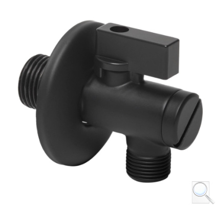 Rohový ventil s filtrem 1/2x3/8 Optima černá ET906BL. obr. 1