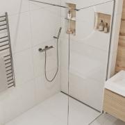 Sprchová zástěna Walk-in 120 cm SAT v barvě profilu PVD Gun metal SATBWI120PRGM. obr. 7 