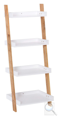 Set poličky a nosníků Naturel Home bílá/ořech mat 53,5x134x40 cm HOMEP4B. obr. 1