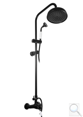 Sprchový systém RAV SLEZÁK Labe 150 mm černá mat L581.5/7CMAT. obr. 1