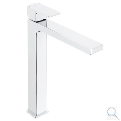 Vysoká umyvadlová baterie SIKO Elements bez výpusti bílá/chrom SIKOBSEL285DB. 