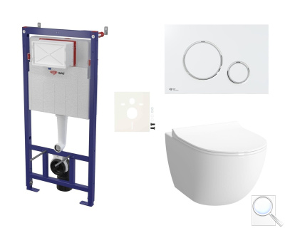 Cenově zvýhodněný závěsný WC set SAT do lehkých stěn / předstěnová montáž+ WC VitrA Sento SIKOSSSEN70K. obr. 1