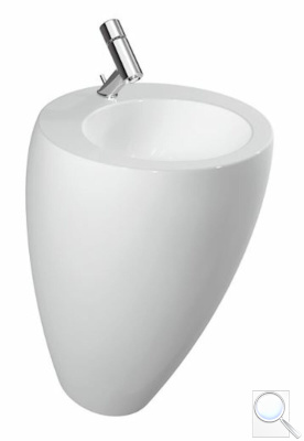 Volně stojící umyvadlo Laufen Ilbagnoalessi 53x53 cm bez otvoru pro baterii H8119724001091. obr. 1