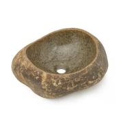 Umyvadlo na desku SAT Purity kámen bez otvoru pro baterii, bez přepadu SATSTONE. obr. 2&nbsp;