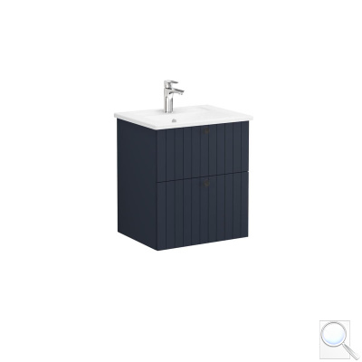 Koupelnová skříňka s umyvadlem Vitra Root 60x67x46 cm modrá mat ROOTG60BINTS. obr. 1