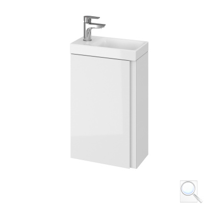 Koupelnová skříňka s umyvadlem Cersanit Dormo 40x21,5x64 cm bílá lesk SIKONCMO014BL. 