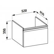 Koupelnová skříňka pod umyvadlo Laufen Pro 52x45x39 cm bílá lesk H4830330954751 (Technický nákres)