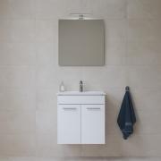 Koupelnová sestava s umyvadlem zrcadlem a osvětlením Vitra Mia 59x61x39,5 cm bílá lesk MIASETFP60B (obr. 3)
