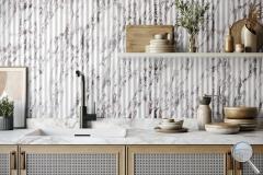 Obklady Realonda Fluted Calacatta violet mix barev - 