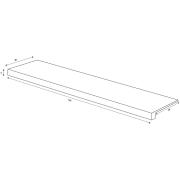 Schodová Tvarovka Rako Touch frost šedá.