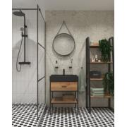 Umyvadlo SAT Infinitio 60,5x46,5 cm černá mat otvor pro baterii uprostřed SATINF6046BKM. obr. 6&nbsp;