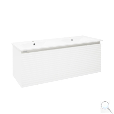 Koupelnová skříňka s umyvadlem Naturel Savona 118x43x44,8 cm bílá lesk SAVONA120BI. obr. 1