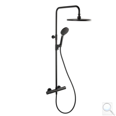 Sprchový systém SAT s termostatickou baterií černá SATSSTKBC. obr. 1
