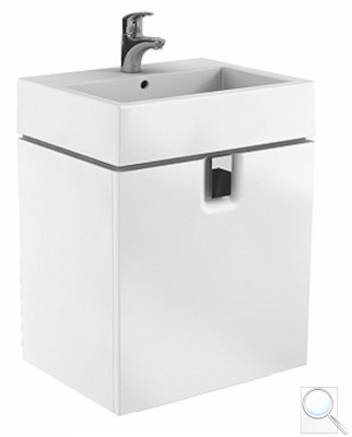 Koupelnová skříňka pod umyvadlo Kolo Twins 50x46x57 cm bílá lesk 89495000. obr. 1