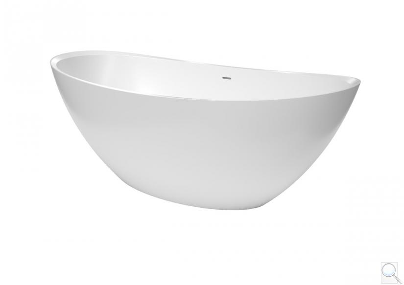 Volně stojící vana SAT Paula 167x81,8 cm litý mramor levá i pravá SATPA1670 obr. 1