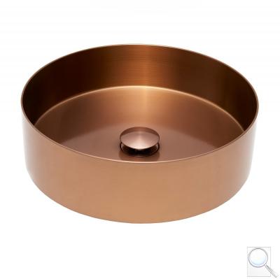 Umyvadlo na desku v barvě rose gold SAT Aurum 38x38 cm bez přepadu SATAUR3838BRG obr. 1