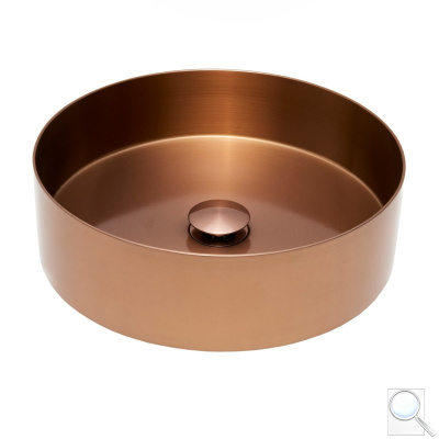 Umyvadlo na desku v barvě rose gold SAT Aurum 38x38 cm bez přepadu SATAUR3838BRG. obr. 1