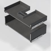 Koupelnová skříňka s černou úchytkou a umyvadlem SAT Cube Way 60x53x46 cm dub Hickory mat CUBE46C602DHSAT. obr. 2 