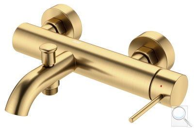 Vanová baterie SAT Aurum bez sprchového setu 150 mm broušená zlatá mat SATBAUR222BG. obr. 1