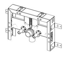Konstrukce pro zazdění k bidetu Tece Box 9.370.031