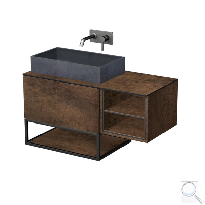 Koupelnová skříňka pod umyvadlo Naturel Oxo 110x58x50 cm měď mat OXO110L701ZKDSM. obr. 1