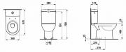 WC kombi, pouze mísa Laufen Pro vario odpad H8249594000001 (Technický nákres)