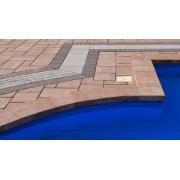 Zámková dlažba CIHLA. povrch hladký - barva hnědá