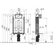 Nádržka pro zazdění k WC Alcaplast AM115/1000. obr. 2&nbsp;