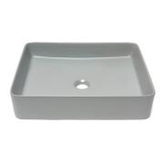 Umyvadlo na desku SAT Infinitio 50x40 cm šedá mat bez přepadu SATINF5040LGRM. obr. 2 