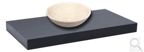 Deska pod umyvadlo bez umyvadla Naturel Dolce 70-250x8x50 cm černá mat 