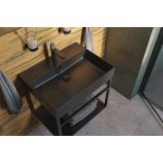 Umyvadlová baterie SAT Fusion bez výpusti, černá/mat, páka beton SATBSFU271BC. obr. 2&nbsp;