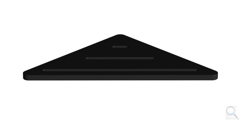 Rohová polička SAT X-Way černá SATDXWPOLR23C. obr. 1