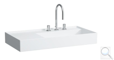 Umyvadlo Laufen Kartell By Laufen 90x46 cm bez otvoru pro baterii, bez přepadu H8103390001121. obr. 1
