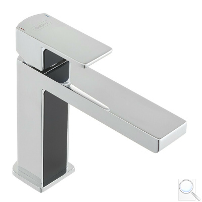 Umyvadlová baterie SIKO Elements bez výpusti černá/chrom SIKOBSEL271DC. 