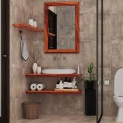 Zrcadlo Naturel Wood 60x90 cm palisandr ZMPA6090.  (2)