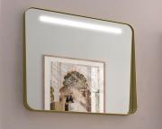 Zrcadlo s LED osvětlením s poličkou Apolo Salgar 80x70 cm zlatá 87856 (obr. 2)