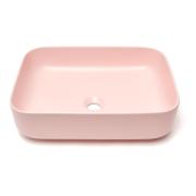 Umyvadlo na desku SAT Infinitio 50x39 cm růžová mat bez přepadu SATINF5039PM. obr. 2&nbsp;