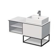 Koupelnová skříňka pod umyvadlo Naturel Oxo 110x58x50 cm bílá mat OXO110P601ZKDSBM. obr. 2 