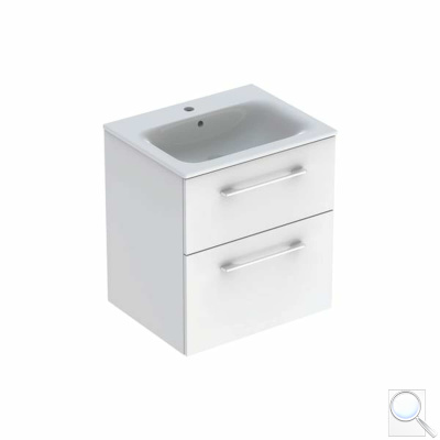 Koupelnová skříňka s umyvadlem Geberit Selnova 60x50,2x65,2 cm bílá lesk 501.236.00.1. obr. 1