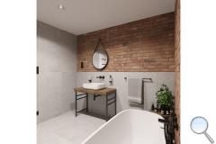 Koupelna Fineza Cement - SIKO-koupelna-v-betonu-cihly-rustikalni-s-volne-stojici-vanou-serie-cement-004