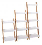 Set poličky a nosníků Naturel Home bílá/ořech mat 53,5x134x40 cm HOMEP4B (obr. 2)