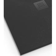 Sprchová vanička čtvercová SAT Alek 80x80 cm, 90x90 cm, litý mramor černá. obr. 3&nbsp;