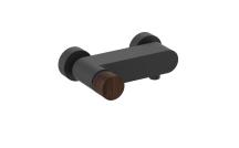 Sprchová baterie SAT Fusion bez sprchového setu 150 mm páka tmavé dřevo mat SATBSFU268DTC